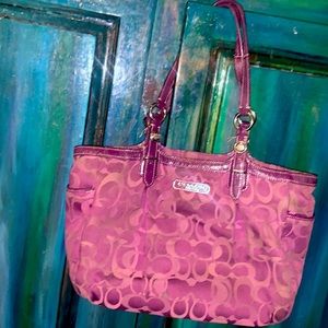 Coach Large Gallery Plum Tote